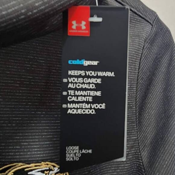 Under Armour Women Gray-Striped Long-Sleeve High-Neck Seahawks Pullover Sz L NWT - Picture 11 of 15